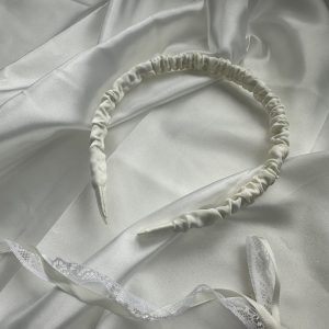 White Ruffled Hairband