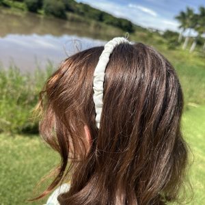 Alternative view of White Ruffled Hairband